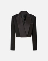 Veste cropped avec détails en satin - | Pinko