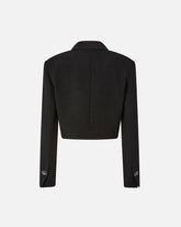 Veste cropped avec détails en satin - | Pinko