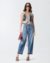 Ballonjeans mit Used-Effekt - Hellblau | Pinko