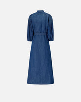 Robe chemise longue en denim - Bleu foncé | Pinko