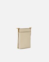 Leather smartphone case with shoulder strap - White | Pinko