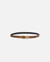 Cintura in suede con stampa leopardata 2 cm - | Pinko