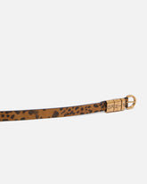 Cintura in suede con stampa leopardata 2 cm - | Pinko