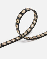Ceinture en cuir à œillets bijou de 2 cm - | Pinko
