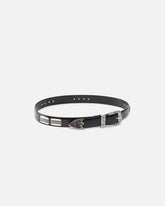 Texan belt in crocodile-print leather, 3 cm - | Pinko