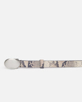 Python-print belt with oval buckle, 2 cm - | Pinko