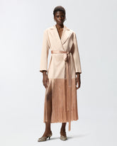 Trenchcoat aus Satin mit Fransen - | Pinko