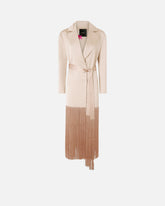 Trench in satin con frange - | Pinko