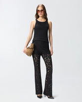 Pantalon évasé en dentelle - | Pinko