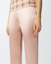 Pantaloni svasati in satin - | Pinko