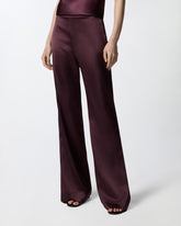 Pantaloni svasati in satin - | Pinko