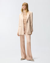 Sleeveless tulle top with crystals - | Pinko