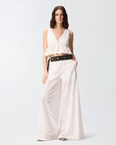 Pantalones con motivo calado - | Pinko