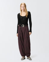 Pantaloni a palloncino con motivo animalier - Bordeaux | Pinko