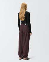 Pantaloni a palloncino con motivo animalier - Bordeaux | Pinko