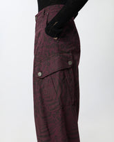 Pantaloni a palloncino con motivo animalier - Bordeaux | Pinko