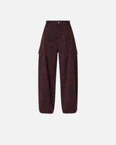 Pantaloni a palloncino con motivo animalier - Bordeaux | Pinko