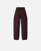 Pantaloni a palloncino con motivo animalier - Bordeaux | Pinko