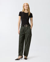 Balloon trousers with animal motif - Green | Pinko