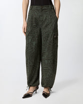 Balloon trousers with animal motif - Green | Pinko