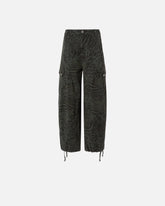 Balloon trousers with animal motif - Green | Pinko