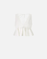 Crop top con volant e laccetti - | Pinko