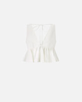 Crop top con volant e laccetti - | Pinko