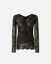 T-shirt en dentelle florale - | Pinko