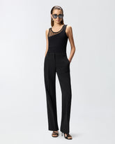 Top mit Spitze in Form des Logos Love Birds - Schwarz | Pinko