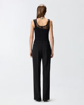 Top mit Spitze in Form des Logos Love Birds - Schwarz | Pinko