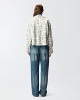 Camicia boxy leggera con stampa a fiori - | Pinko