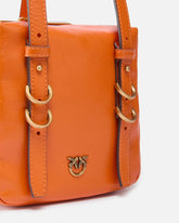 Borsa a tracolla piccola Cubic Bag in pelle shiny - | Pinko