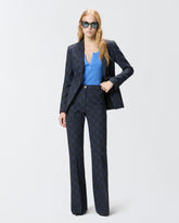 Pantaloni con motivo geometrico e floreale - | Pinko