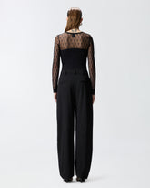 Maglia in jersey con pizzo logo Love Birds - | Pinko