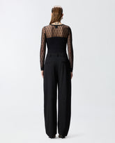 Maglia in jersey con pizzo logo Love Birds - | Pinko