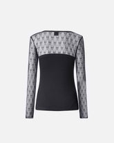 Jersey sweater with Love Birds logo lace - | Pinko