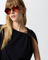 Top con dettaglio dorato - | Pinko
