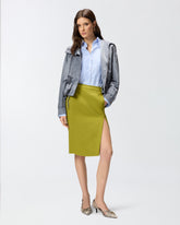 Camicia in cotone a righe con logo - | Pinko