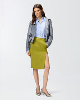 Camicia in cotone a righe con logo - | Pinko