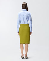 Camicia in cotone a righe con logo - | Pinko