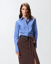 Striped slim-fit shirt - | Pinko