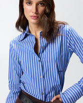 Chemise ajustée à rayures - | Pinko