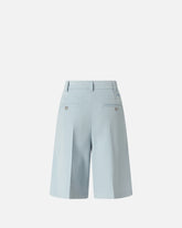 Bermuda shorts with pressed pleat detail - Light Blue | Pinko