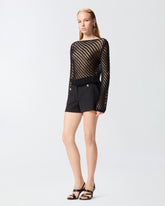 Shorts with jewel buttons - | Pinko