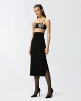 Jupe midi à taille bustier - | Pinko