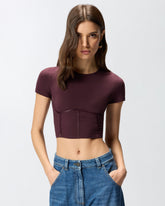 Bustier top with short sleeves - | Pinko