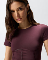 Bustier top with short sleeves - | Pinko