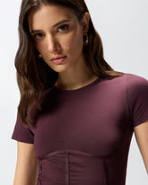 Top corset à manches courtes - | Pinko