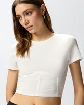 Bustier top with short sleeves - | Pinko