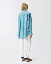 Chemise en coton à rayures et poches - | Pinko